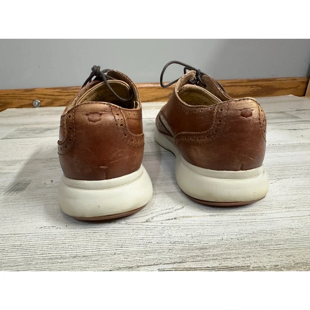 Florsheim Mens Leather Sneakers Size 10W Comfortech Oxford Lace Up WingTip Shoes